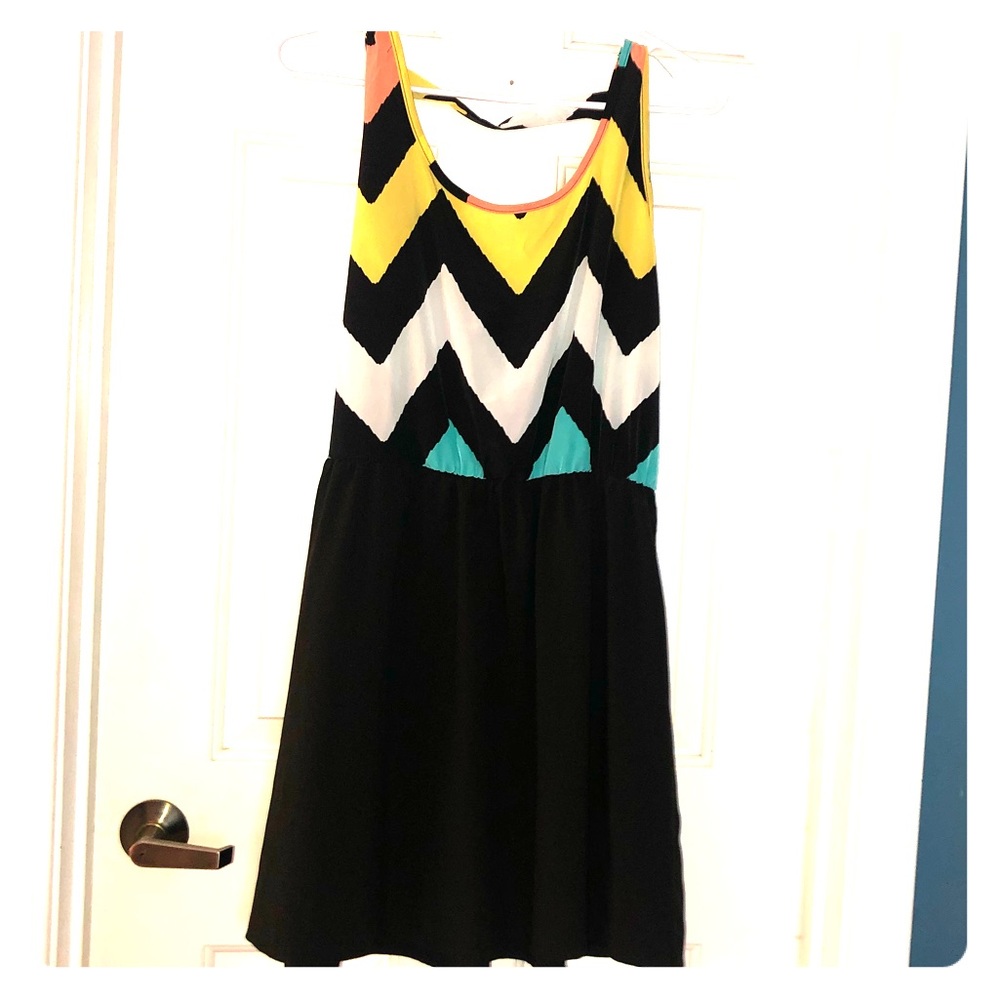Little Black&  Chevron dress